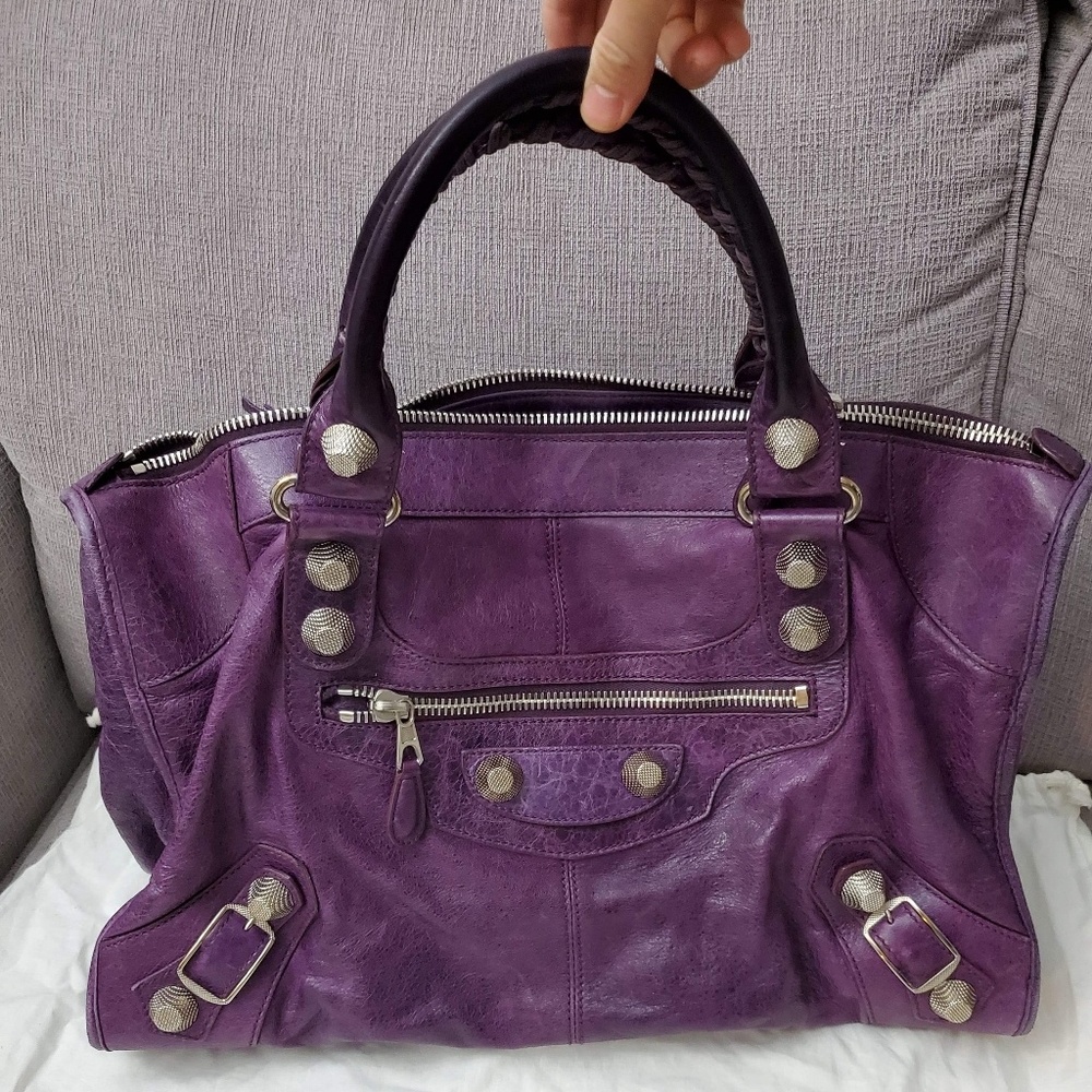 Authentic Balenciaga work with giant silver hw